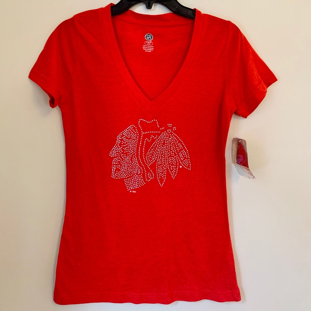 Blackhacks Bedazzled V-neck T-Shirt